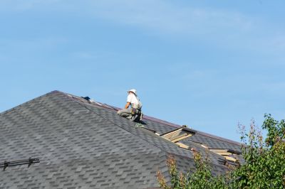 Roofing in Progress in Spring
